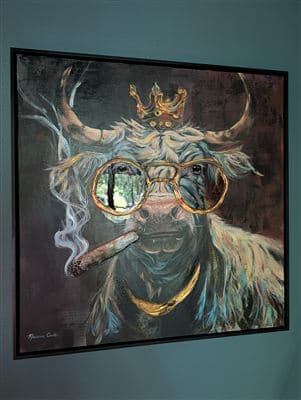 Royal bull art print